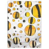 Porte-bloc Polka Dot Tiger noir et orange (Dos)