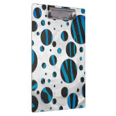 Porte-bloc Polka Dot Zebra Motif noir et bleu (Swatch)