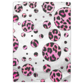 Porte-bloc Polka Leopard Pot noir et rose chaud (Dos)