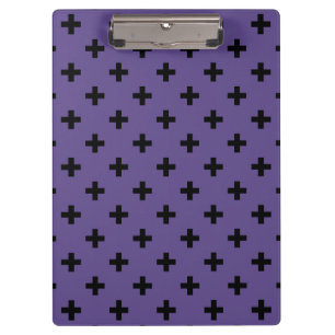 Porte-bloc Polka noire croise sur ultra violet