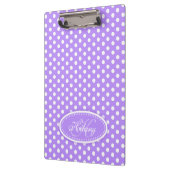 Porte-bloc Polka point violet nom personnalisé et porte - blo (Gauche)