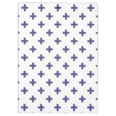 Porte-bloc Polka ultra violette croise sur blanc (Dos)