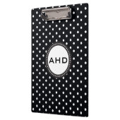 Porte-bloc Polkadot noir et blanc (Gauche)