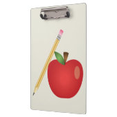 Porte-bloc Pomme Carton Rouge Et Crayon Jaune (Gauche)