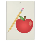 Porte-bloc Pomme Carton Rouge Et Crayon Jaune (Dos)