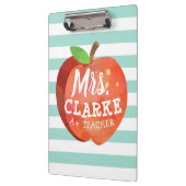 Porte-bloc Pomme de l'enseignant| Nom personnalisé (Gauche)