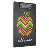 Porte-bloc Pomme d'enseignant personnalisé - Motif Chevron ve (Swatch)