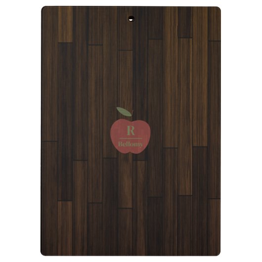 Porte-bloc Pomme en bois rouge (Dos)