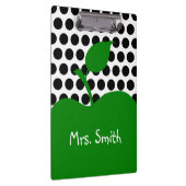 Porte-bloc Pomme verte personnalisée Pointe blanche et noire (Swatch)