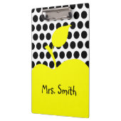 Porte-bloc Pommes jaunes blanc et noir Polka Dot (Gauche)