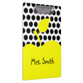 Porte-bloc Pommes jaunes blanc et noir Polka Dot (Swatch)
