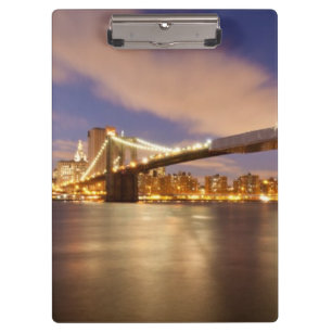 Porte-bloc Pont de Brooklyn et Manhattan la nuit