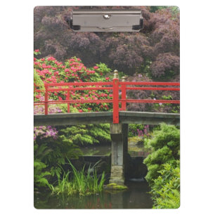Porte-bloc Pont Heart avec des rhododendrons en fleurs,