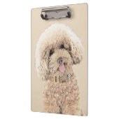 Porte-bloc Poodle Miniature Toy Apricot Crème Chien Brown Art (Gauche)