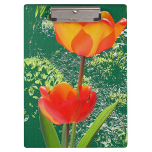 Porte-bloc Porte - bloc à fleurs orange