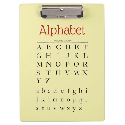 Porte-bloc Porte - bloc alphabet (Devant)
