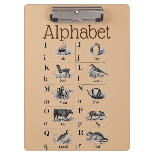 Porte-bloc Porte - bloc alphabet (Devant)