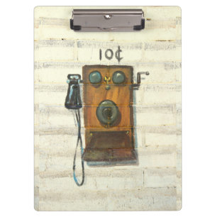 Porte-bloc porte - bloc ancien de téléphone mural
