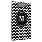 Porte-bloc Porte - bloc blanc noir de monogramme de Chevron (Swatch)