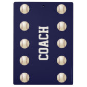 Porte-bloc Porte - bloc, bleu marine, entraîneur de baseball (Dos)