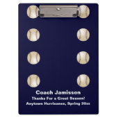 Porte-bloc Porte - bloc, bleu marine, entraîneur de baseball (Devant)