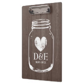 Porte-bloc Porte - bloc chic de mariage de pot de maçon de (Gauche)