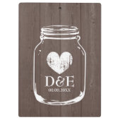 Porte-bloc Porte - bloc chic de mariage de pot de maçon de (Dos)