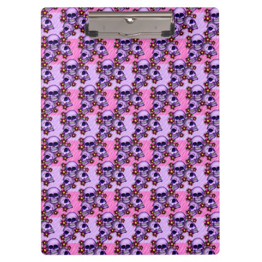 Porte-bloc Porte - bloc/Crânes et fleurs (Devant)