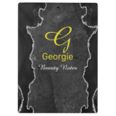 Porte-bloc Porte - bloc d'âge noir et argent (Dos)