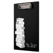 Porte-bloc Porte - bloc de bibliothécaire d'école (noir et (Gauche)