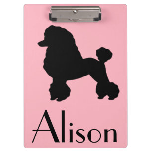 Porte-bloc Porte - bloc de caniche rose personnalisable