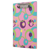 Porte-bloc Porte - bloc de cercles roses funky (Gauche)