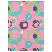 Porte-bloc Porte - bloc de cercles roses funky (Dos)