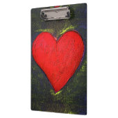 Porte-bloc Porte - bloc de coeur peint (Gauche)