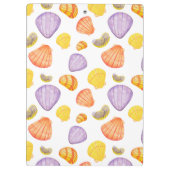Porte-bloc Porte - bloc de coquillages d'aquarelle avec nom (Dos)
