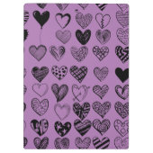 Porte-bloc Porte - bloc de dessin adorable Black Heart Scribb (Dos)