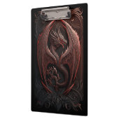 Porte-bloc Porte - bloc de dragon rouge et noir (Gauche)