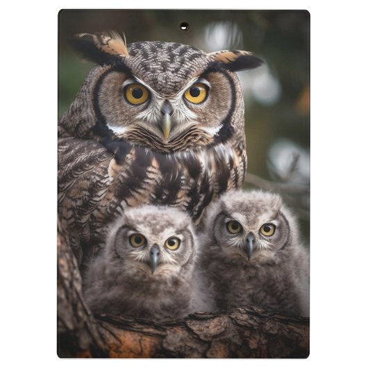 Porte-bloc Porte - bloc de la famille Owl (Dos)