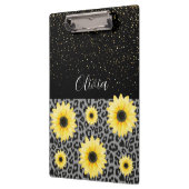 Porte-bloc Porte - bloc de léopard et de tournesol personnali (Gauche)