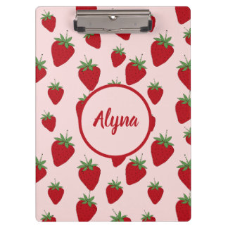 Porte-bloc Porte - bloc de Motif de fraise rose