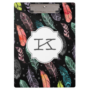 Porte-bloc Porte - bloc de motif de plume d'aquarelle de