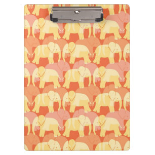 Porte-bloc Porte - bloc de motif d'éléphant - orange