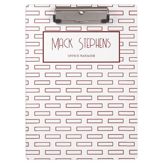 Porte-bloc Porte - bloc de nom de rectangles Brown (Devant)