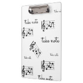 Porte-bloc porte - bloc de notes musicales "Prenez note" (Gauche)