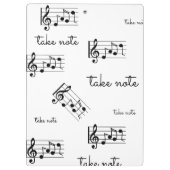 Porte-bloc porte - bloc de notes musicales "Prenez note" (Dos)