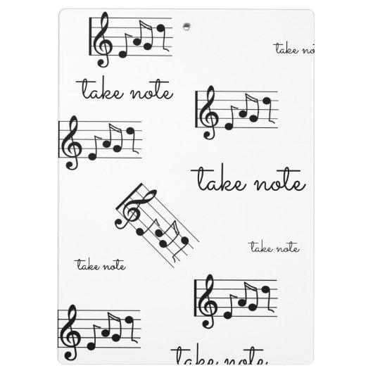 Porte-bloc porte - bloc de notes musicales "Prenez note" (Dos)