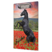 Porte-bloc Porte - bloc de pavots et de chevaux (Gauche)