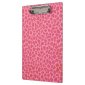 Porte-bloc Porte - bloc de peau de léopard rose (Gauche)