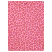 Porte-bloc Porte - bloc de peau de léopard rose (Dos)