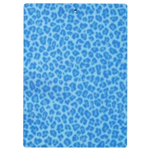 Porte-bloc Porte - bloc de peau léopard bleu (Dos)